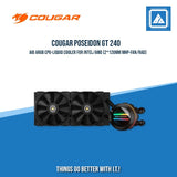 COUGAR POSEIDON GT 240/360 AIO ARGB CPU-LIQUID COOLER FOR INTEL/AMD