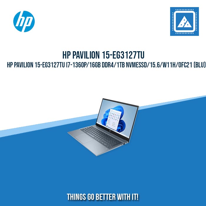 HP PAVILION 15-EG3127TU I7-1360P/16GB DDR4/1TB NVMeSSD | BEST FOR FREELANCER AND GAMING LAPTOP