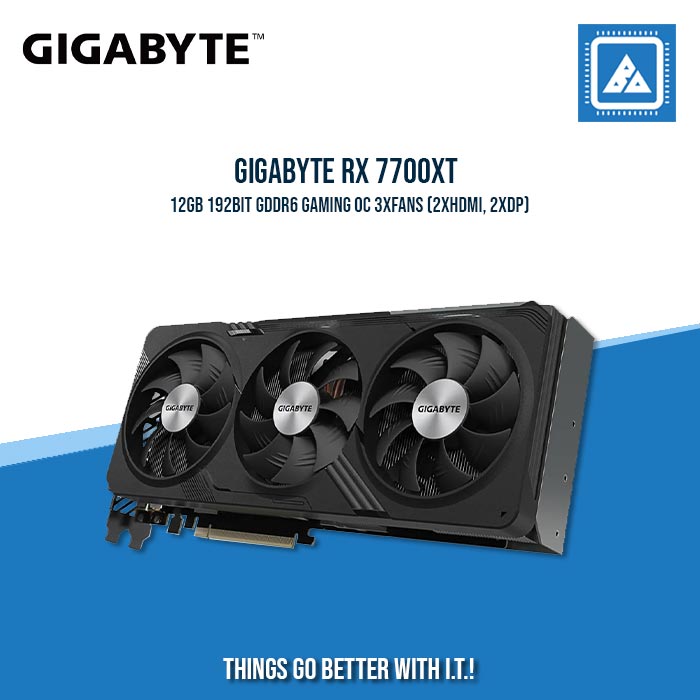 GIGABYTE RX 7700XT 12GB 192BIT GDDR6 GAMING OC 3XFANS (2XHDMI, 2XDP)