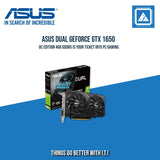 ASUS GTX 1650 4096MB 128BIT GDDR5 DUAL OC-O4G (DVI, HDMI, DP)