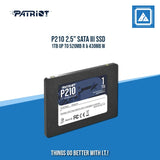 P210 2.5" SATA III SSD 1TB UP TO 520MB R & 430MB W