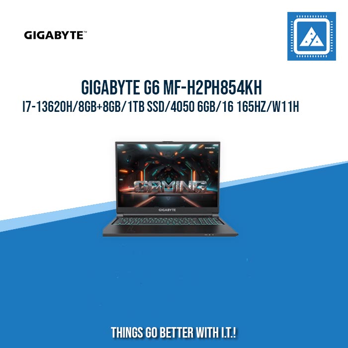 GIGABYTE G6 MF-H2PH854KH I7-13620H/8GB+8GB/1TB SSD/4050 6GB/16 165HZ/W11H / BEST FOR STUDENTS AND FREELANCERS