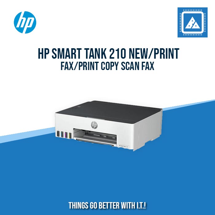 HP SMART TANK 210 NEW/PRINT WIRELESS/12PPM BLACK 5PPM COLOR/BORDERLESS A4/3000 PAGES DUTY/USB/MANUAL DUPLEX/W11H (BLK)