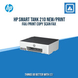 HP SMART TANK 210 NEW/PRINT WIRELESS/12PPM BLACK 5PPM COLOR/BORDERLESS A4/3000 PAGES DUTY/USB/MANUAL DUPLEX/W11H (BLK)