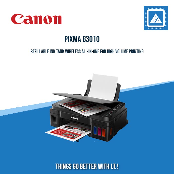 CANON PIXMA INK EFFICIENT G3010 MULTIFUNCTION PRINTER W/ WIFI