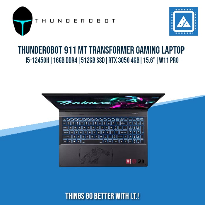 THUNDEROBOT 911 MT TRANSFORMER GAMING LAPTOP | i5-12450H | 16GB DDR4 | 512GB SSD | RTX 3050 4GB | BEST FOR RENDERING AND GAMING LAPTOP