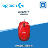 LOGITECH M105 USB MOUSE (RED)