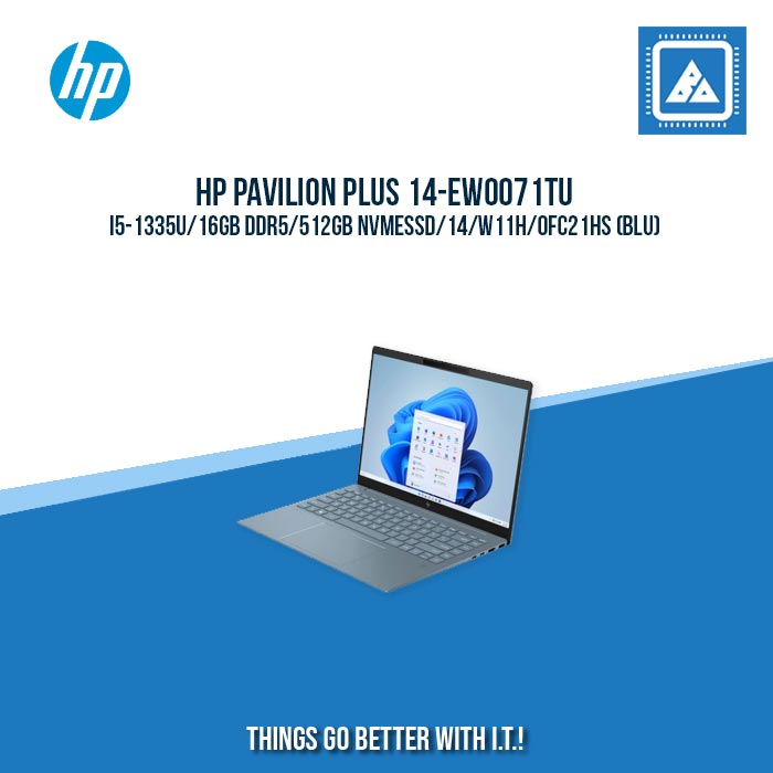 HP PAVILION PLUS 14-EW0071TU i5-1335U/16GB DDR5/512GB NVMeSSD | BEST FOR STUDENTS AND FREELANCERS LAPTOP