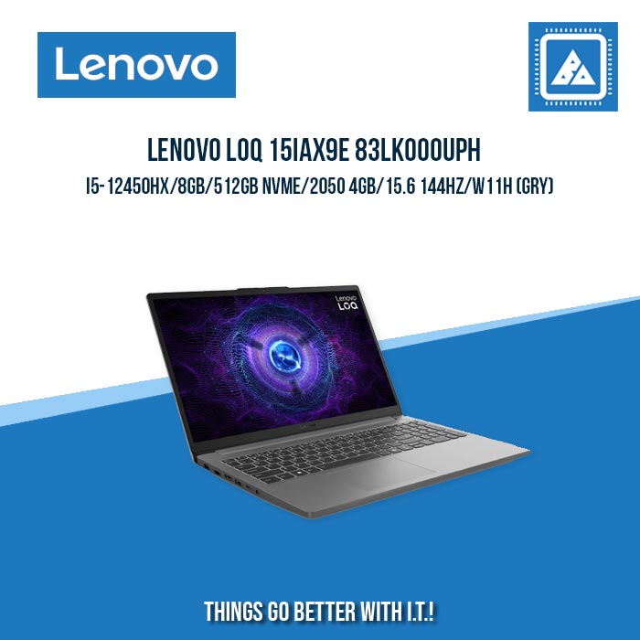 LENOVO LOQ 15IAX9E 83LK000UPH I5-12450HX/8GB/512GB NVME/2050 4GB | BEST FOR AUTOCAD LAPTOP