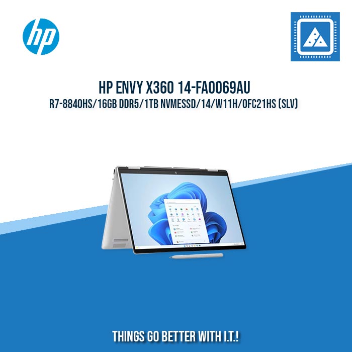 HP ENVY x360 14-FA0069AU R7-8840HS/16GB DDR5/1TB NVMeSSD | BEST FOR FREELANCERS LAPTOP