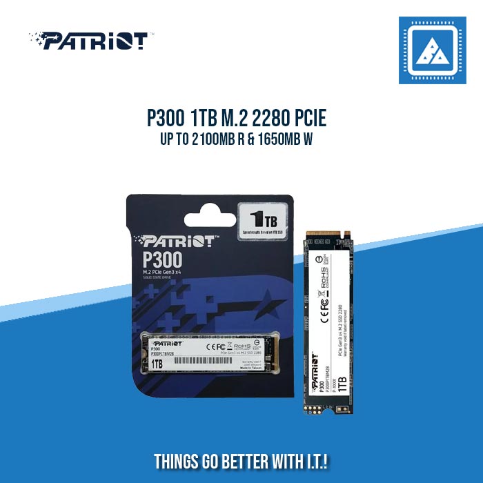 P300 1TB M.2 2280 PCIE UP TO 2100MB R & 1650MB W