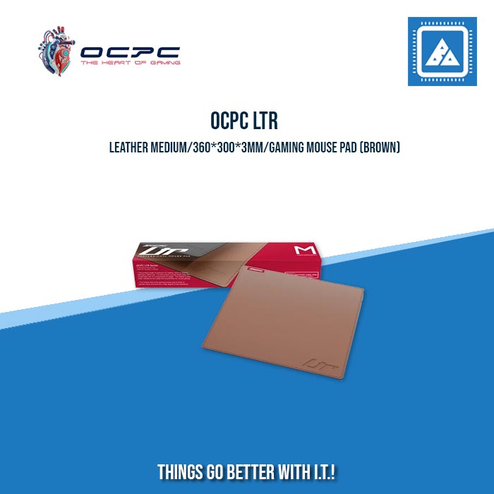 OCPC LTR LEATHER MEDIUM/360*300*3MM/GAMING MOUSE PAD (BLACK|BROWN)