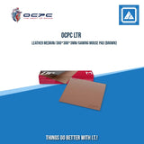 OCPC LTR LEATHER MEDIUM/360*300*3MM/GAMING MOUSE PAD (BLACK|BROWN)