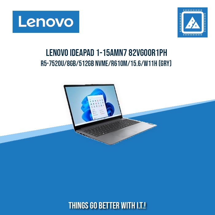 LENOVO IDEAPAD 1-15AMN7 82VG00R1PH R5-7520U/8GB/512GB NVME| BEST FOR STUDENTS AND FREELANCERS LAPTOP