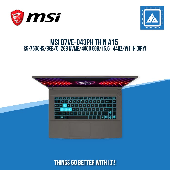 MSI B7VE-043PH THIN A15 R5-7535HS/8GB/512GB NVME/4050 6GB | BEST FOR AUTOCAD LAPTOP