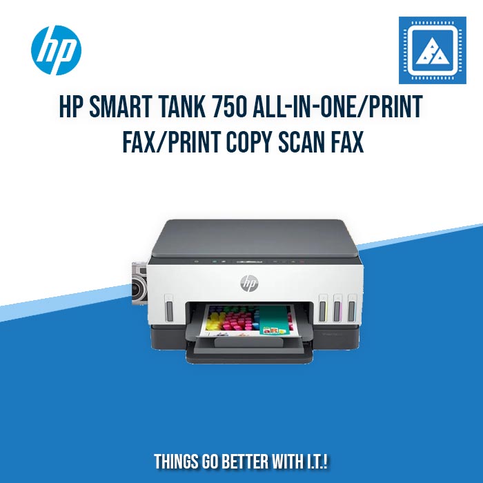 HP SMART TANK 750 ALL-IN-ONE/PRINT COPY SCAN ADF WIRELESS/15PPM BLACK 9PPM COLOR/1200X1200 DPI/3000 PAGES DUTY/USB 2.0 WI-FI BLUETOOTH LE LAN/AUTO DUPLEX/W11H (BLK)
