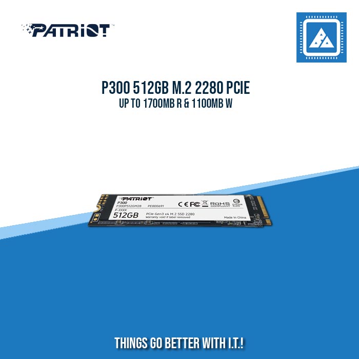 P300 512GB M.2 2280 PCIE UP TO 1700MB R & 1100MB W
