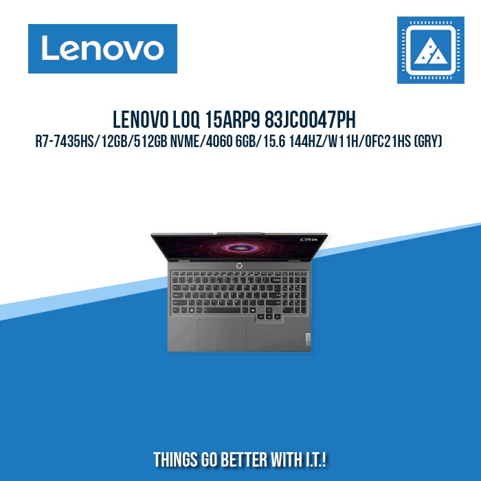 LENOVO LOQ 15ARP9 83JC0047PH  R7-7435HS/12GB/512GB NVME/4060 6GB | BEST FOR GAMING AND AUTOCAD LAPTOP