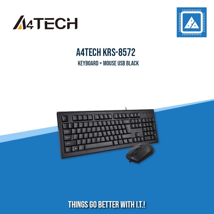 A4TECH KRS-8572 KEYBOARD + MOUSE USB BLACK