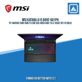 MSI KATANA A15 B8VE-601PH R7-8845HS/8GB+8GB/512GB SSD/4050 6GB/15.6 165HZ/W11H (BLK)/ GOOD FOR GAMING AND AUTOCAD LAPTOPS