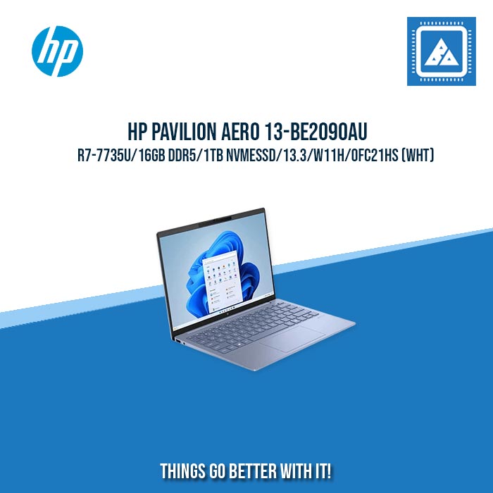 HP PAVILION AERO 13-BG0039AU R7-8840U/16GB DDR5/1TB  | BEST FOR FREELANCER AND STUDENT LAPTOP