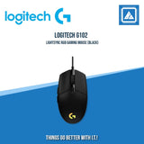 LOGITECH G102 LIGHTSYNC RGB GAMING MOUSE (BLACK/WHITE)