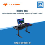 COUGAR E-MARS RGB ELECTRONIC GAMING DESK W/ USB3/AUDIO JACK/ 1500MM(W)*700-1150MM(H)*771MM(D)