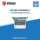 MSI C12MO-1037PH MODERN 14 I3-1215U/8GB/512GB NVME (SLV) | BEST FOR STUDENTS