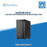 SILVERSTONE SETA A1  ATX MID-TOWER CASE WITH ALUMINUM BEZEL AND TEMPERED GLASS WINDOW  TITANIUM