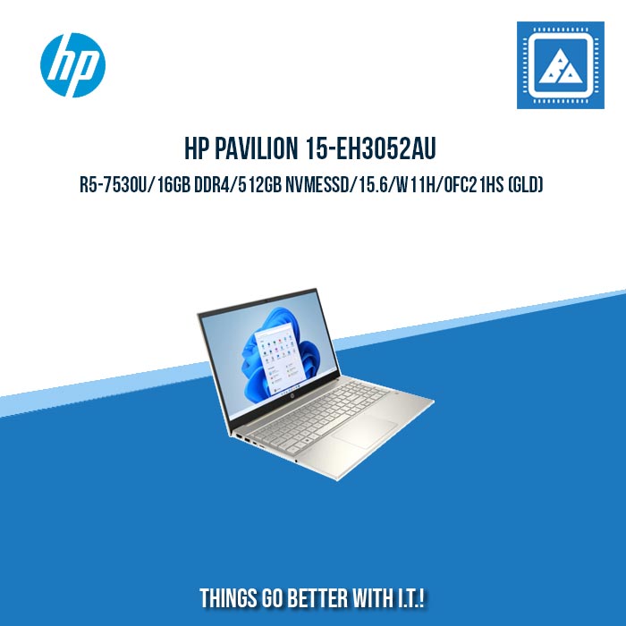 HP PAVILION 15-EH3052AU R5-7530U/16GB DDR4/512GB NVMeSSD | BEST FOR STUDENTS AND FREELANCERS  LAPTOP