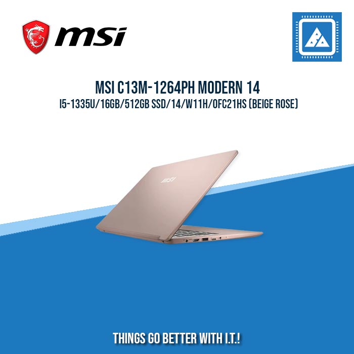 MSI C13M-1264PH MODERN 14 I5-1335U/16GB/512GB SSD/14/W11H | BEST FOR STUDENTS AND FREELANCERS LAPTOP