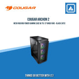COUGAR ARCHON 2 MESH RGB MID-TOWER GAMING CASE W/TG /3*ARGB FANS - BLACK/WHITE (ATX)