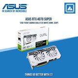 ASUS RTX 4070 SUPER 12GB 192BIT GDDR6X DUAL-O12G-WHITE (HDMI, 3XDP)