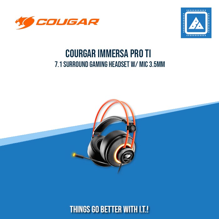 COURGAR IMMERSA PRO TI 7.1 SURROUND GAMING HEADSET W/ MIC 3.5MM