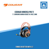 COURGAR IMMERSA PRO TI 7.1 SURROUND GAMING HEADSET W/ MIC 3.5MM