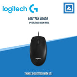 LOGITECH M100R OPTICAL (USB) BLACK MOUSE