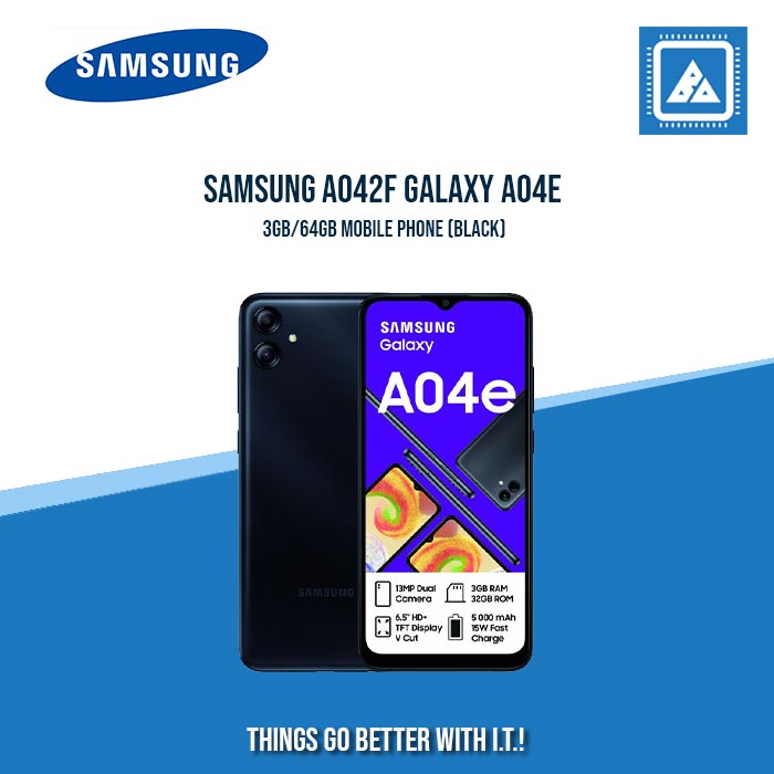 SAMSUNG A042F GALAXY A04E 3GB/64GB MOBILE PHONE (BLACK)