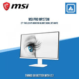 MSI PRO MP273W 27" FHD LED IPS MONITOR WLMNT (HDMI, DP) WHITE