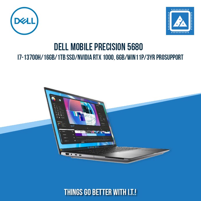 DELL MOBILE PRECISION 5680 I7-13700H/16GB/1TB SSD/NVIDIA RTX 1000, 6GB | BEST FOR VIDEO EDITING AND SOFTWARE DEVELOPMENT LAPTOP