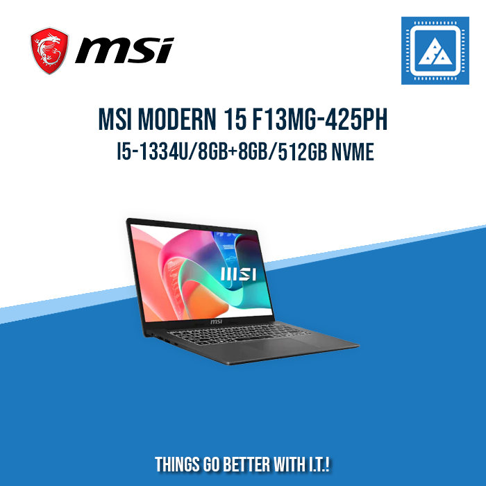 MSI MODERN 15 F13MG-425PH I5-1334U/8GB+8GB/512GB NVME | BEST FOR STUDENT
