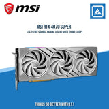 MSI RTX 4070 SUPER 12G 192BIT GDDR6X GAMING X SLIM WHITE (HDMI, 3XDP)
