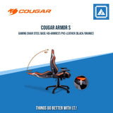 COUGAR ARMOR-S GAMING CHAIR STEEL BASE/4D-ARMREST/PVC-LEATHER (BLACK/ORANGE)