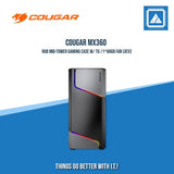 COUGAR MX350 RGB MID-TOWER GAMING CASE W/TG /2*FAN (ATX)
