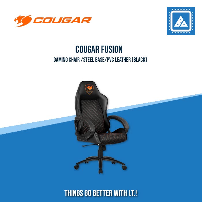COUGAR FUSION GAMING CHAIR /STEEL BASE/PVC LEATHER