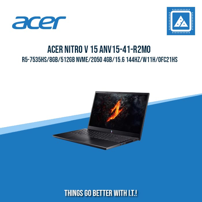 ACER NITRO V 15 ANV15-41-R2M0 R5-7535HS/8GB/512GB NVME/2050 4GB/15.6 144HZ | BEST FOR STUDENTS AND FREELANCERS LAPTOP