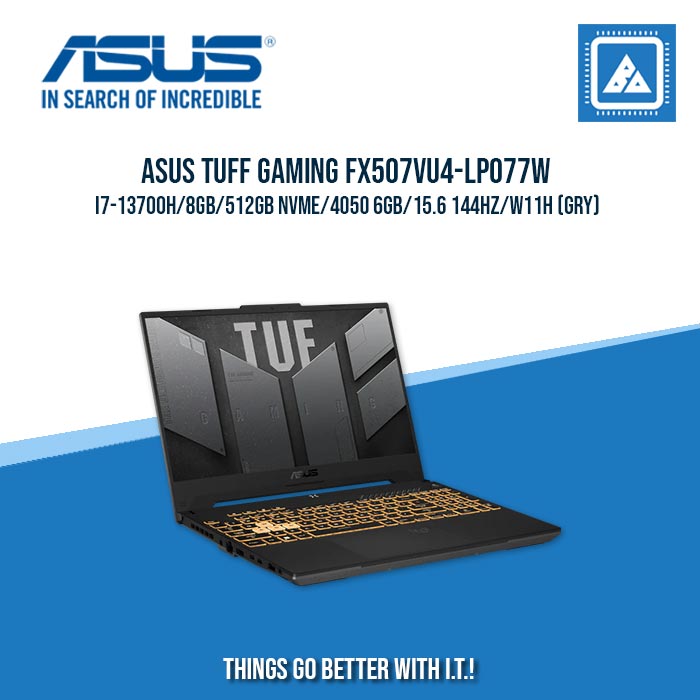 ASUS TUFF GAMING FX507VU4-LP077W I7-13700H/8GB/512GB NVME/4050 6GB | BEST FOR GAMING AND AUTOCAD LAPTOP