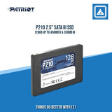 P210 2.5" SATA III SSD 128GB UP TO 450MB R & 350MB W