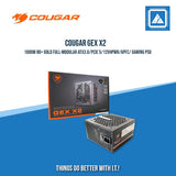 COUGAR GEX X2 1000W 80+ GOLD FULL-MODULAR ATX3.0/PCIE 5/12VHPWR/APFC/ GAMING PSU