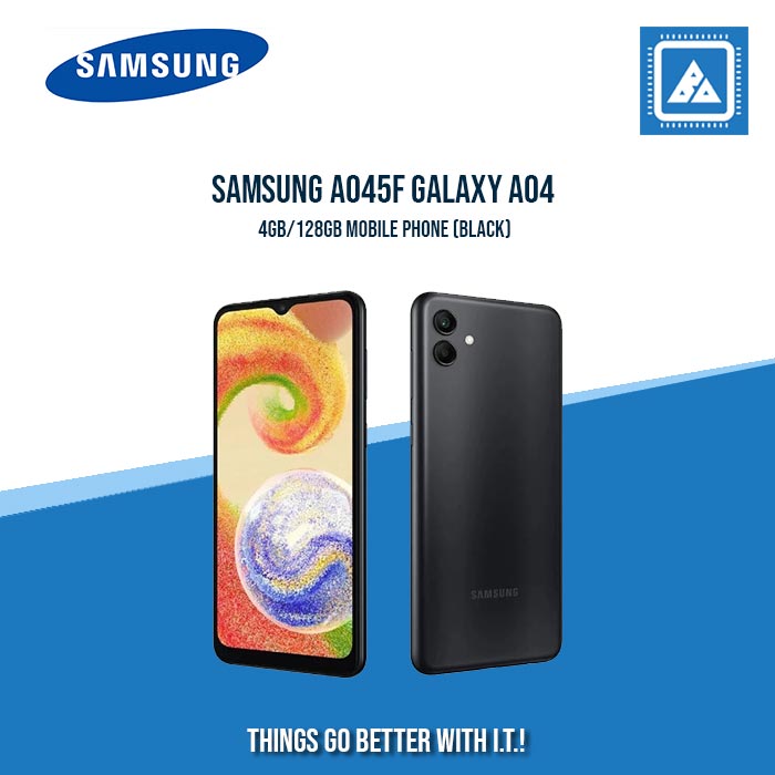 SAMSUNG A045F GALAXY A04 4GB/128GB MOBILE PHONE (BLACK)