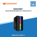 COUGAR CASE GEMINI T PRO / MID-TOWER / RGB AND GULL WING DESIGN / 2 HINGE Tempered Glass COVER